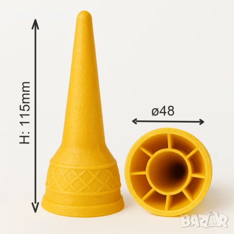Вафлени фунийки за сладолед Факел Ø48, h 115, снимка 2 - Други - 46123447