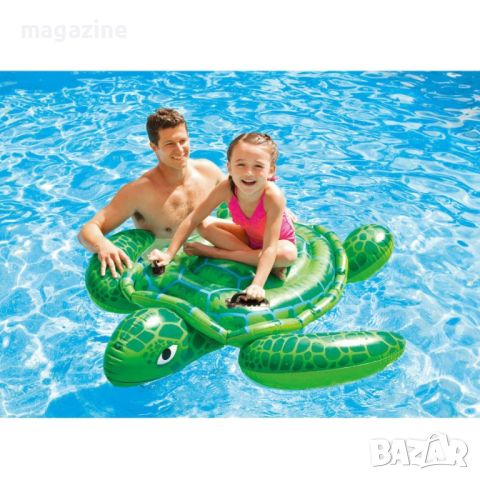 Надуваема дюшек играчка Костенурка INTEX LIL’ Sea Turtle Ride-on, 150 х 127 см, снимка 2 - Други - 46060247