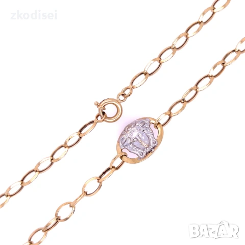Златен синджир Versace 9,04гр. 49,0см. 14кр. проба:585 модел:37643-3, снимка 2 - Колиета, медальони, синджири - 53810876