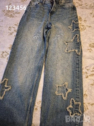 Дънки широк крачол, снимка 2 - Дънки - 52345005