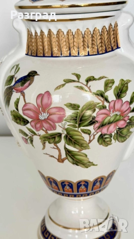 Винтидж порцеланова амфора / ваза с капак, снимка 6 - Вази - 52444420
