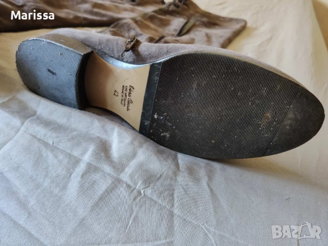 Италиански ботуши над коляното – естествен велур, Vera Cuoio, снимка 4 - Дамски ботуши - 53762972