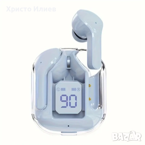 Безжични Bluetooth слушалки с кутия за зареждане LED дисплей вграден микрофон 4 цвята, снимка 6 - Безжични слушалки - 51577626