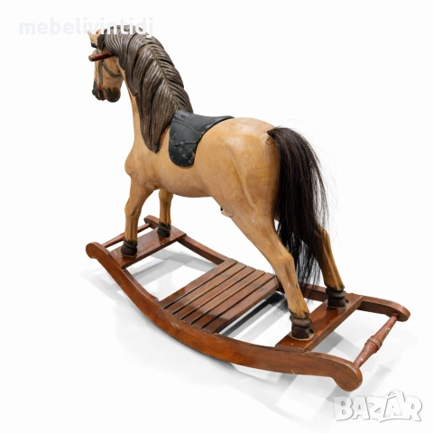 Винтидж дървено люлеещо се конче, снимка 3 - Други - 53557804