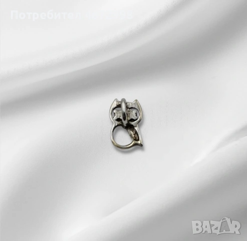 Златна 18к висулка бухал, снимка 2 - Колиета, медальони, синджири - 53266172