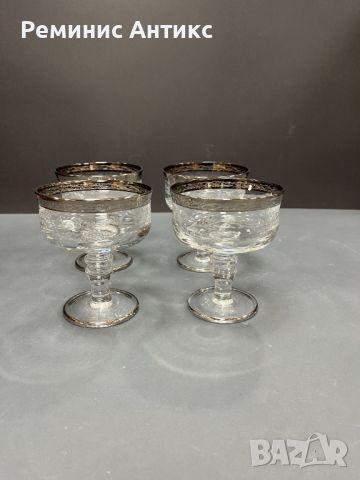 Кристални чаши за шампанско Murano Medici, снимка 1 - Чаши - 45634843