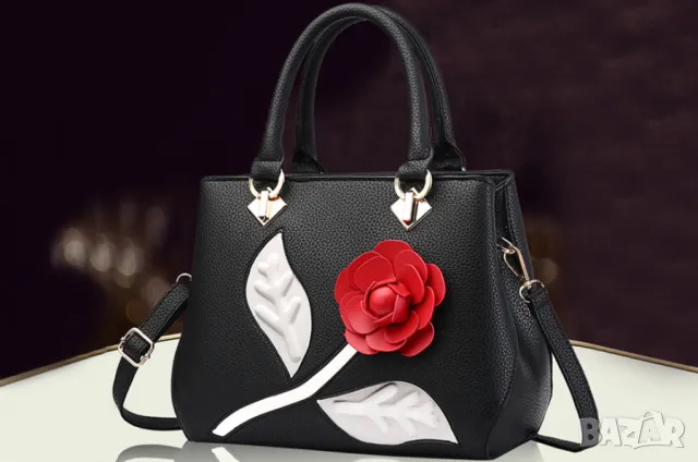 Чанта 3D Rose Black, снимка 10 - Чанти - 47951583