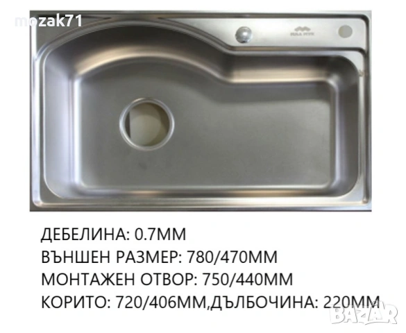 Мивка алпака-чисто нова