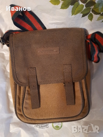 мъжка чанта през рамо от естествена кожа мъжка чанта през рамо Kango лотl, снимка 4 - Чанти - 52321366