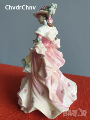 Колекционерска голяма английска порцеланова фигура Royal Doulton Rose/1995 статуетка 20см, снимка 3 - Колекции - 46942800