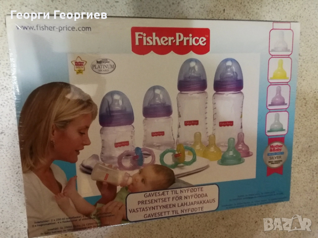 Бутилки за хранене и шишета с биберони, комплект за новородени от Fisher-Price, снимка 2 - Прибори, съдове, шишета и биберони - 46471325