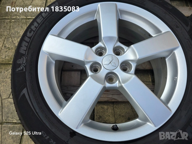 Лети джанти 18ки 5х114.3 Mitsubishi + летни гуми 225/55/18, снимка 5 - Гуми и джанти - 53711304