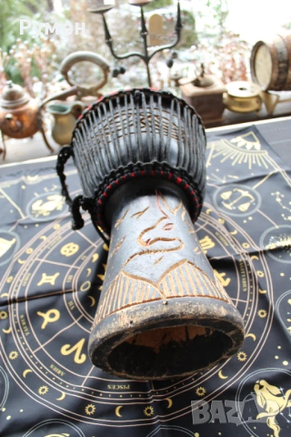 Африканска тарамбука (Djembe), снимка 13 - Антикварни и старинни предмети - 53480254