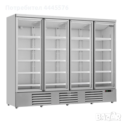 Хладилна витрина COMBISTEEL с 4 стъклени врати, 2025 литра
