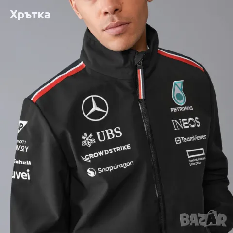 Mercedes AMG F1 Team Softshell - Оригинално мъжко яке р-р L, снимка 5 - Якета - 49392958