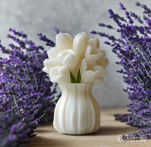 Молд ваза с лалета (2), снимка 3 - Форми - 50741818