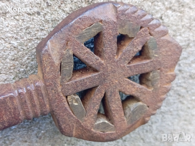 Османски кантар с топуз в Оки кована брадва и кука, снимка 3 - Антикварни и старинни предмети - 52263612