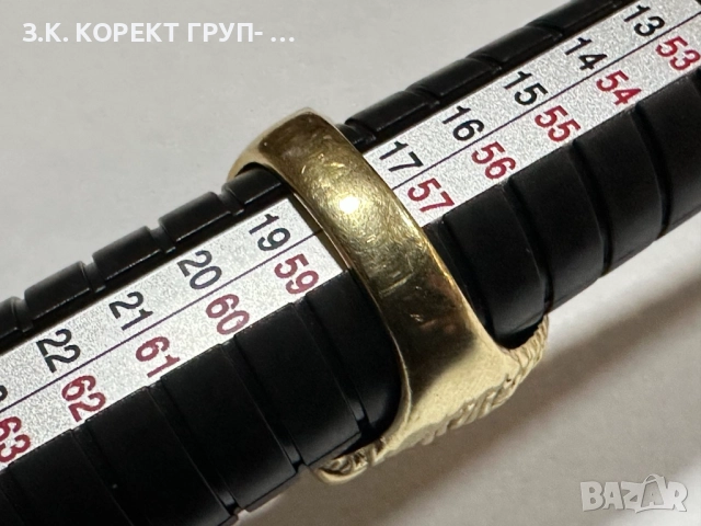 Златен пръстен 14к, 13,34гр, снимка 2 - Пръстени - 52740429