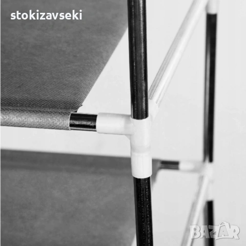 Сгъваем текстилен шкаф XXL, органайзер за дрехи, дишащ материал, снимка 3 - Шкафове - 54082719