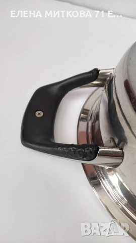 АМС швейцарски масивни тенджерки от стомана с двойно дъно- с термо капаци, снимка 7 - Съдове за готвене - 54184275