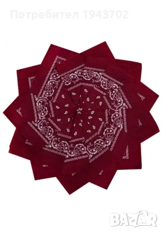 Кърпа за глава бандана Bandana в тъмночервено, снимка 1 - Шалове - 47840218