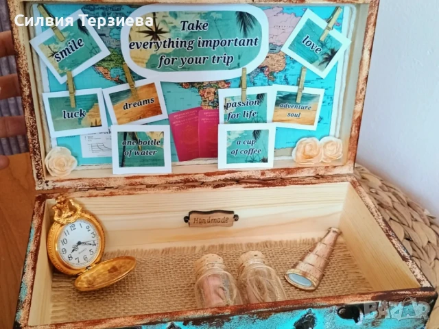 Подаръчен куфар "Passion for life" с вътрешна декорация , снимка 9 - Декорация за дома - 50808714