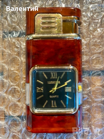 Подарък. Сувенир. Газова ветроустойчива запалка с часовник, снимка 7 - Запалки - 51089144