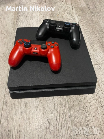 Ps 4 slim 1 TB с 2 игри, 2 джойскика, 2 move джойстика, VR, камера и подставка, снимка 3 - PlayStation конзоли - 53423882
