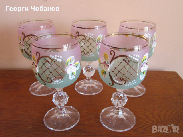 Кристални чаши на Бохемия, снимка 2 - Чаши - 45034070