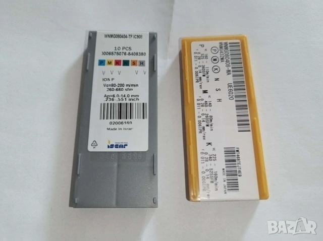 Комплект от 10 броя стругарски пластини WNMG080408-MA, WNMG080404-TF, снимка 2 - Стругове - 53910319