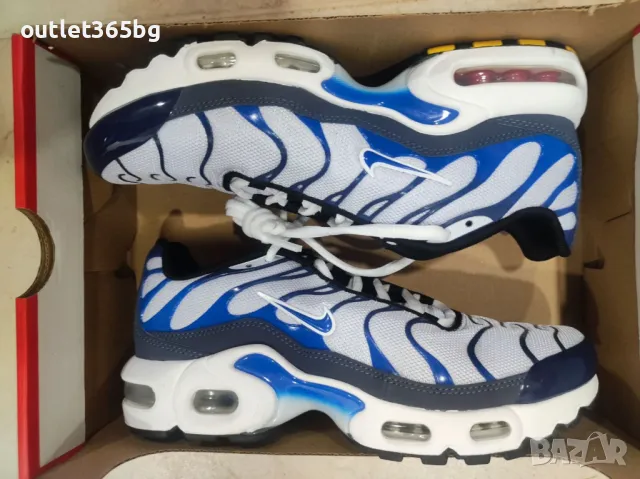 Nike - Air Max Plus номер 38 дамски бял/син Оригинал Код 5062, снимка 2 - Маратонки - 48949044