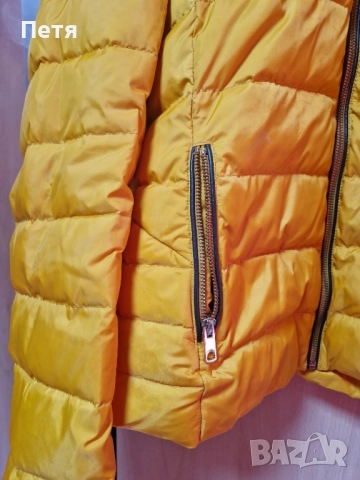 Зимно яке на Zara в цвят горчица , снимка 2 - Якета - 52105697