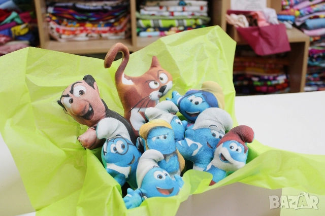 Смърфовете, Смърф, Комплект смърфове, снимка 2 - Плюшени играчки - 52368100