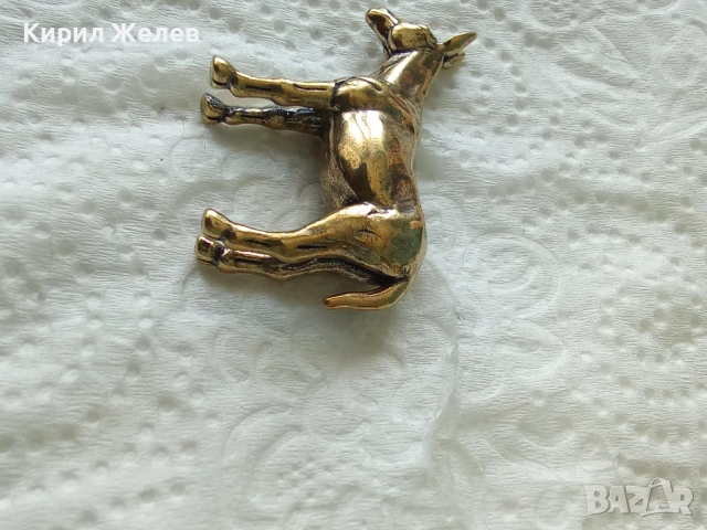 Бронзова фигурка на магаре 45034, снимка 2 - Колекции - 54177652