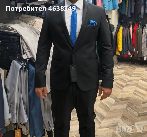 Мъжки костюм Iventi номер 54, снимка 2 - Костюми - 52250171