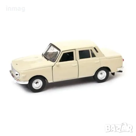 Метална количка Wartburg 353 / Вартбург, 1967, WELLY, мащаб 1:34, бежов цвят, 43793, снимка 4 - Колекции - 47762090