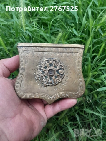 Стара паласка фишеклък кутийка барутница пищов пушка