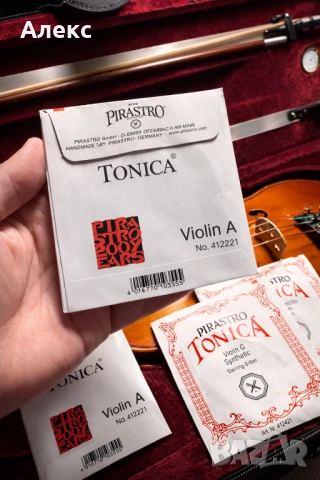 Струни за цигулка PIRASTRO TONICA (комплект от 4 бр.), снимка 2 - Струнни инструменти - 53625099