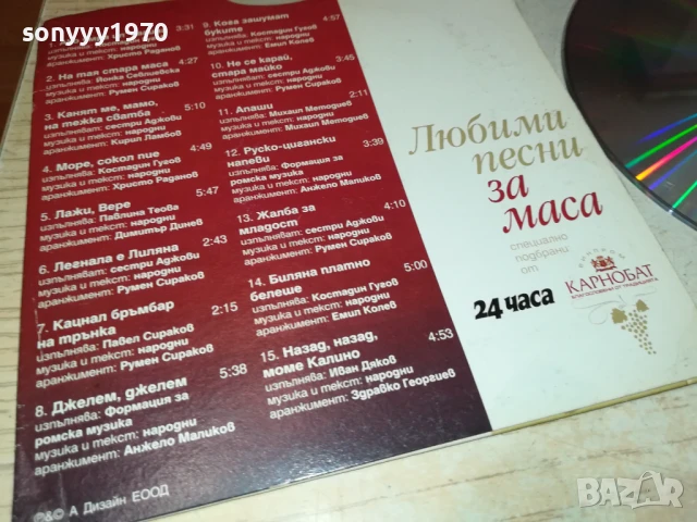ПЕСНИ ЗА МАСА-ЦД 2807251932, снимка 6 - CD дискове - 51171324