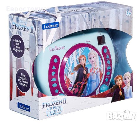 CD плейър Lexibook Disney Frozen II, детски CD плейър с микрофони, снимка 2 - Музикални играчки - 45344038