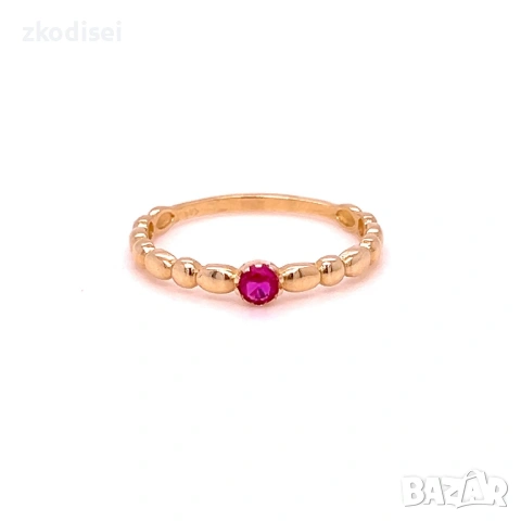 Златен дамски пръстен 1,43гр. размер:57 14кр. проба:585 модел:38770-1