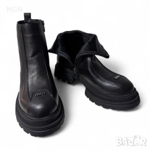 Дизайнерски дамски боти от висококачествена естествена кожа., снимка 4 - Дамски боти - 52347987