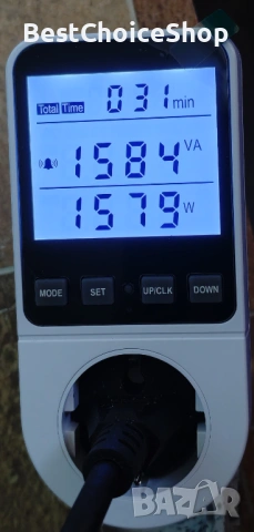 Измервател Електромер (Ватметър) на мощност с 8 режима и подсветка, снимка 3 - Други - 53118863
