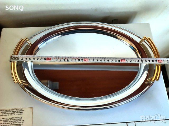 Прекрасно Позлатено Плато, снимка 6 - Прибори за хранене, готвене и сервиране - 53983462