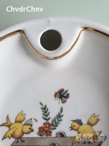 Limoges 18см/Лимож френска детска-бебешка порцеланова купа/чиния за сервиране, снимка 3 - Други - 53950351