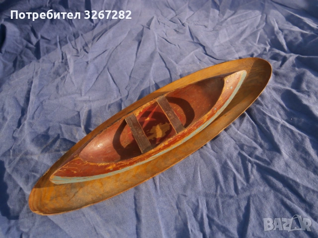 Лодка,Макет,Индианска,Кану,Пирога,Ретро, снимка 8 - Антикварни и старинни предмети - 53026065
