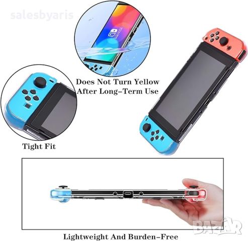 Wesoke Clear Case за Nintendo Switch и Joy-Con контролер, снимка 3 - Калъфи, кейсове - 45151493