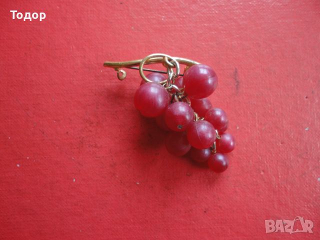 Позлатена брошка грозде , снимка 4 - Други - 46407826