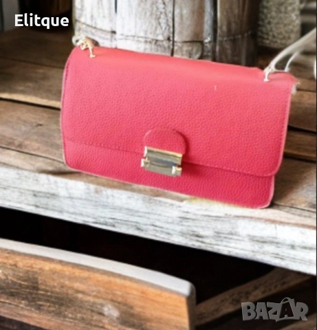 Малка дамска кожена чанта за през рамо, снимка 7 - Чанти - 52864284