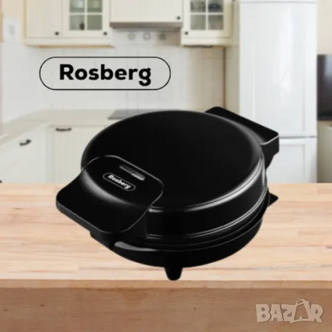 Гофретник за Bubble Waffle Rosberg R51442H 1000W, Черен, 2 ГОДИНИ ГАРАНЦИЯ, снимка 1 - Гофретници - 47865143